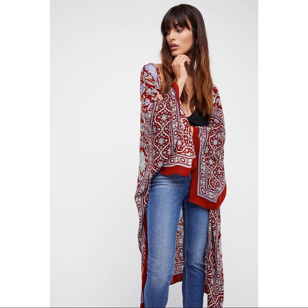 Free People Magic Dance Border Print Kimono